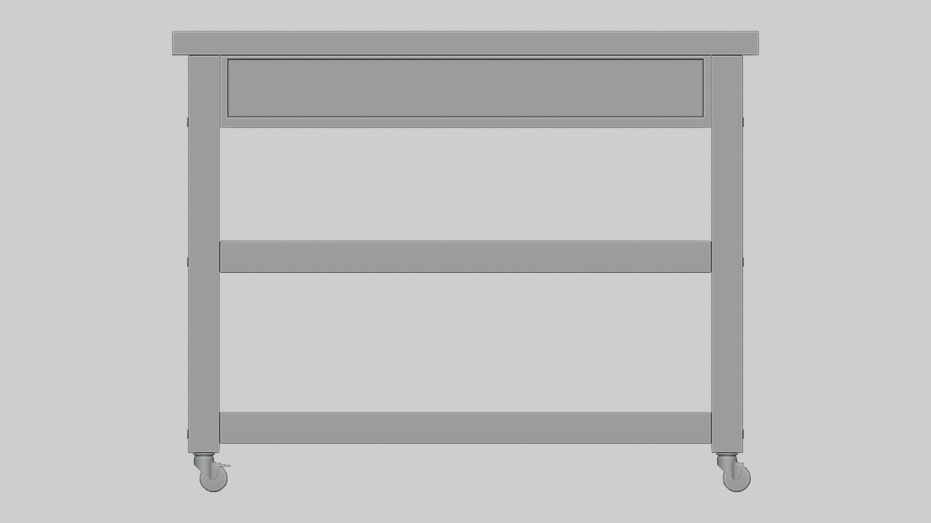 Kitchen Cart Low-poly 3D model_12