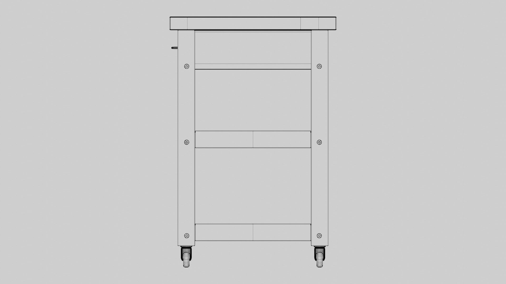 Kitchen Cart Low-poly 3D model_19