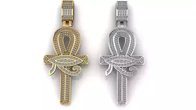 ankh cross eye pendant 