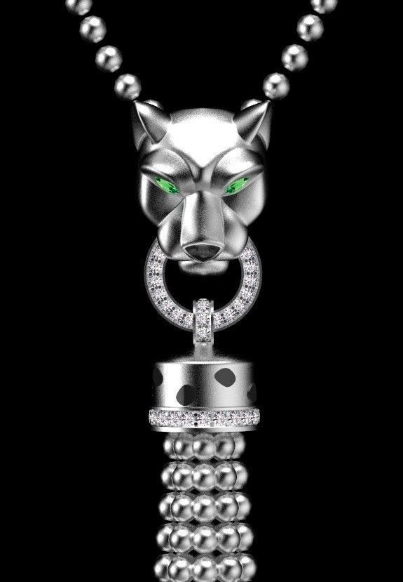 pendant panther 3D print model_1