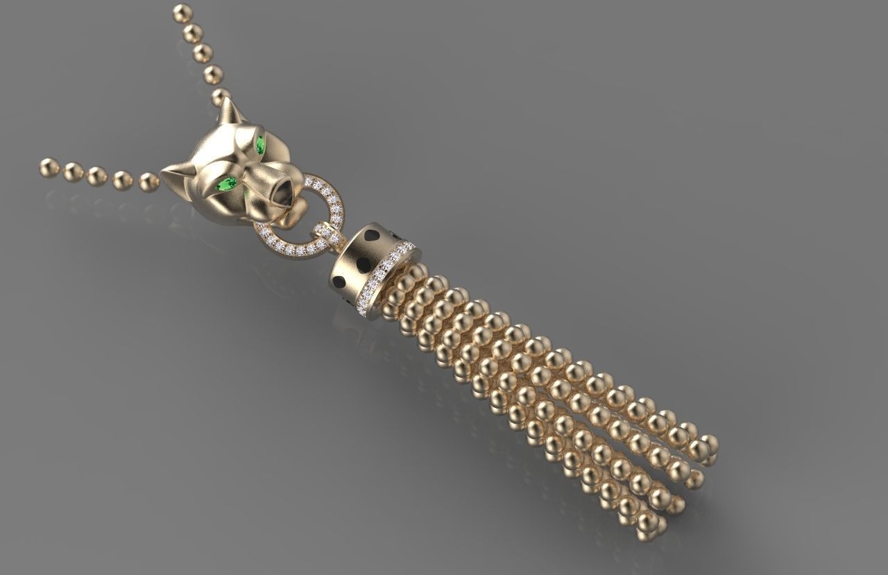 pendant panther 3D print model_4