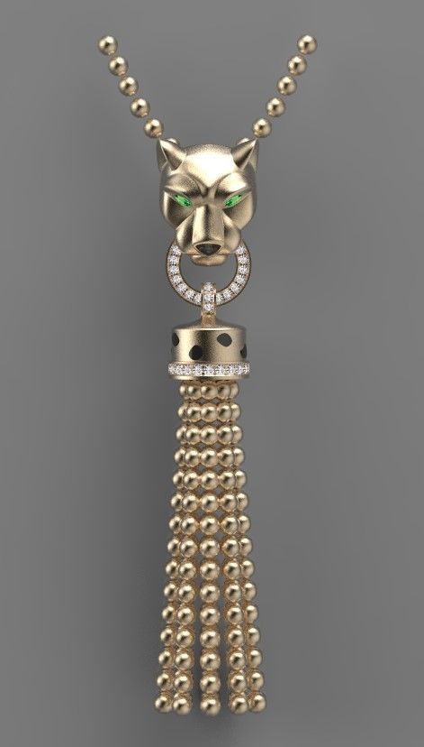 pendant panther 3D print model_15