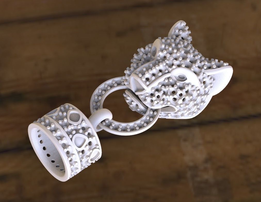 pendant panther 3D print model_12