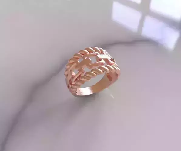 Woman ring 3D print model