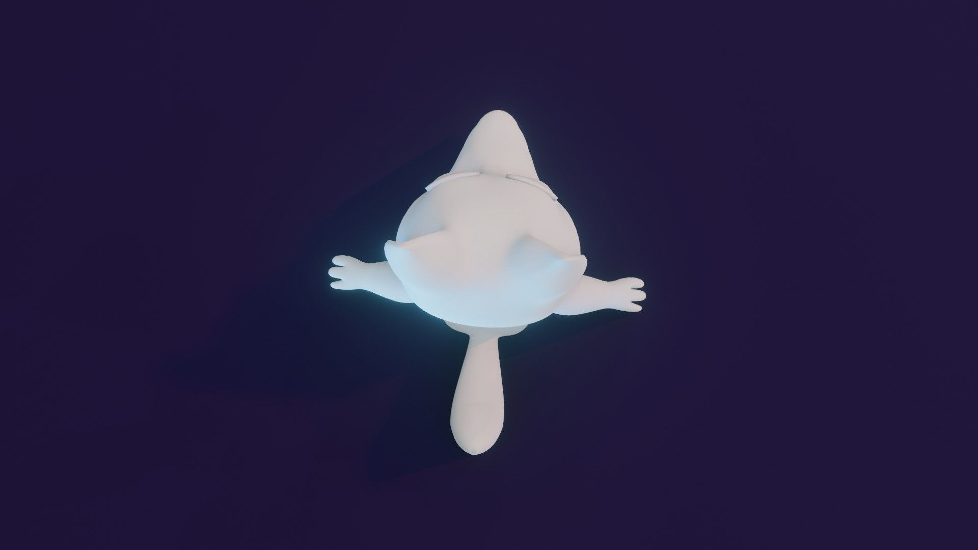 Cartoon Wolf Animated and Rigged Base Mesh 3D Model Low-poly 3D model_8