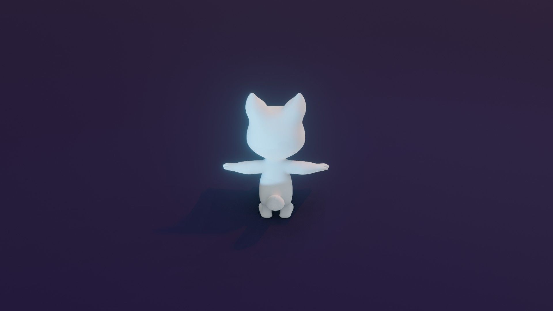 Cartoon Wolf Animated and Rigged Base Mesh 3D Model Low-poly 3D model_9