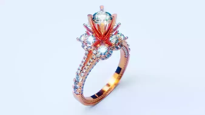 Engagement Ring 19 3D print model