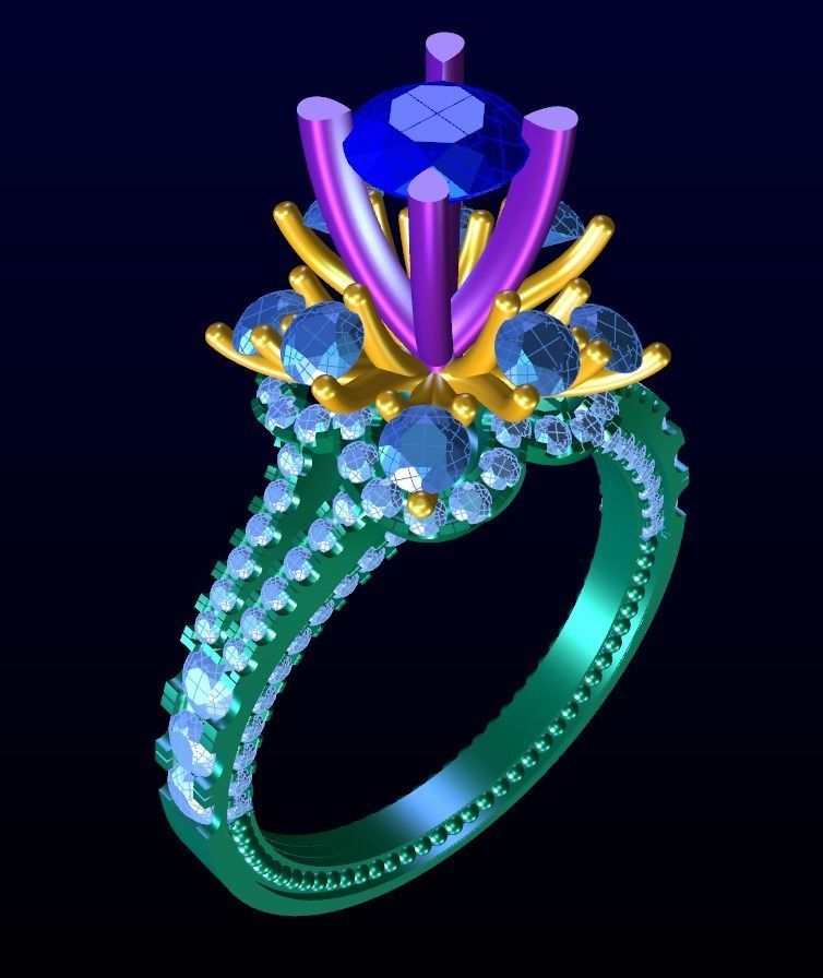 Engagement Ring 19 3D print model_2