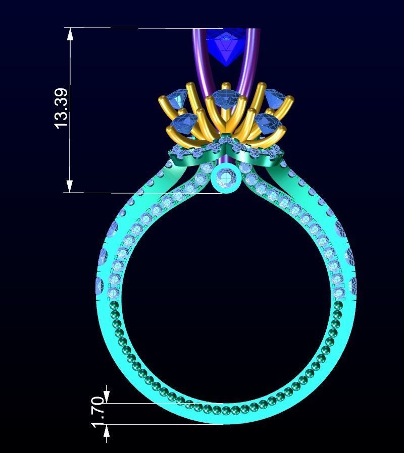 Engagement Ring 19 3D print model_3