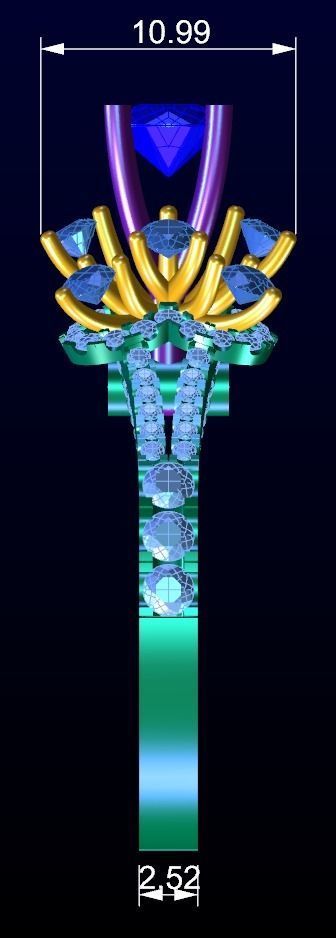 Engagement Ring 19 3D print model_4