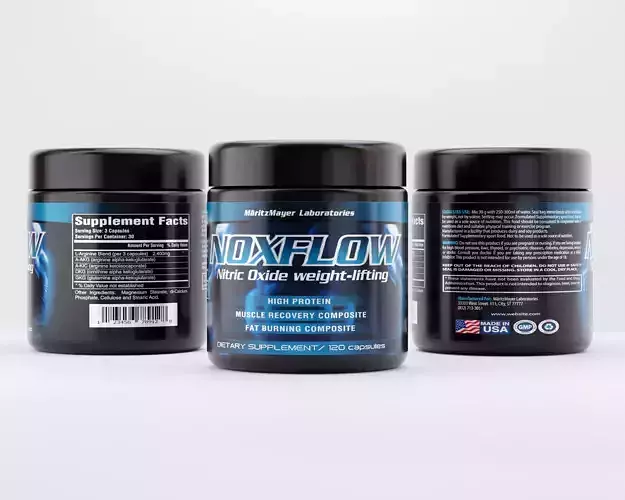 Supplement Capsule with Label 3D Modelling 3D model