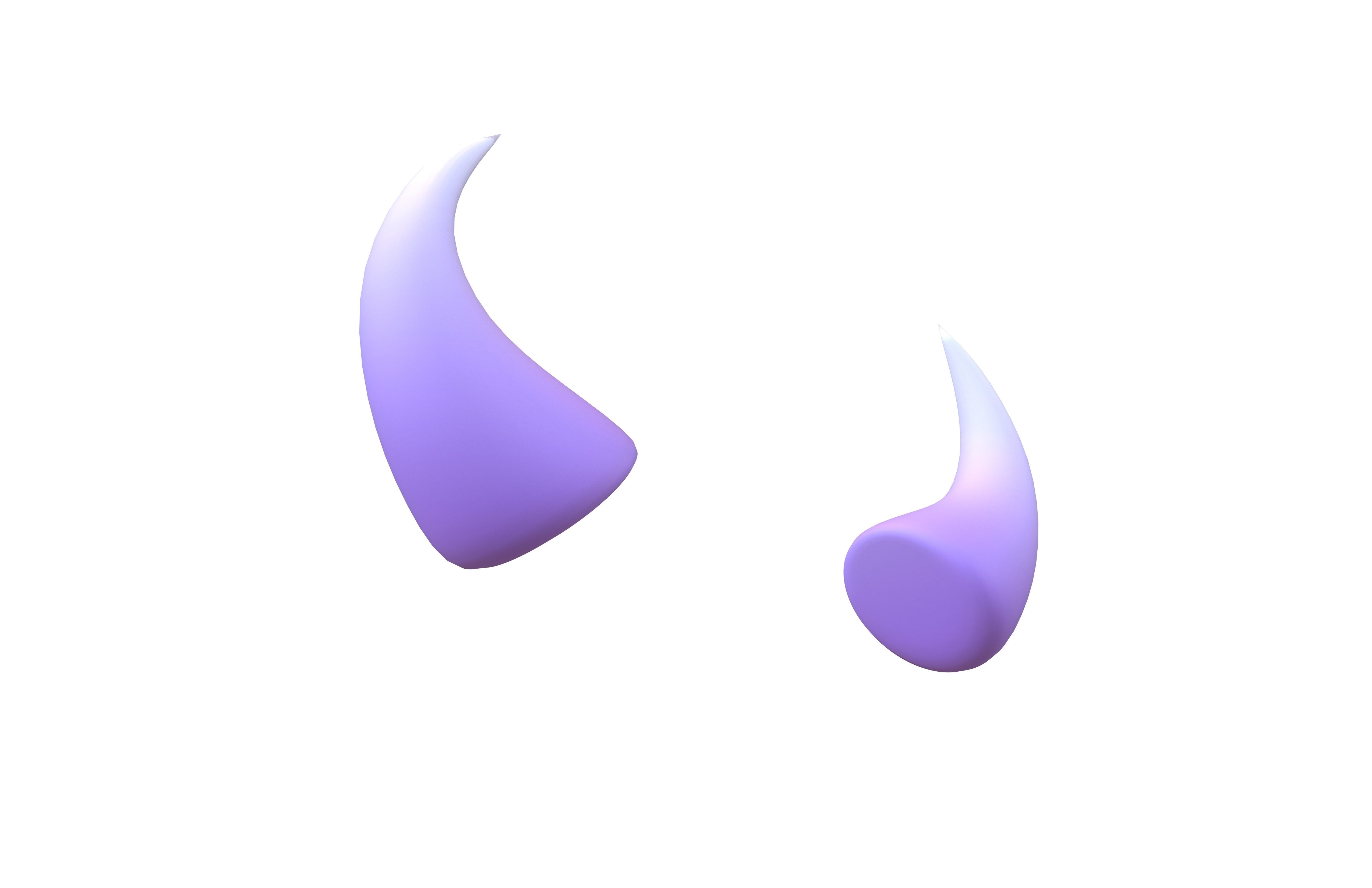 Devil Horn v1 008 Low-poly 3D model_3