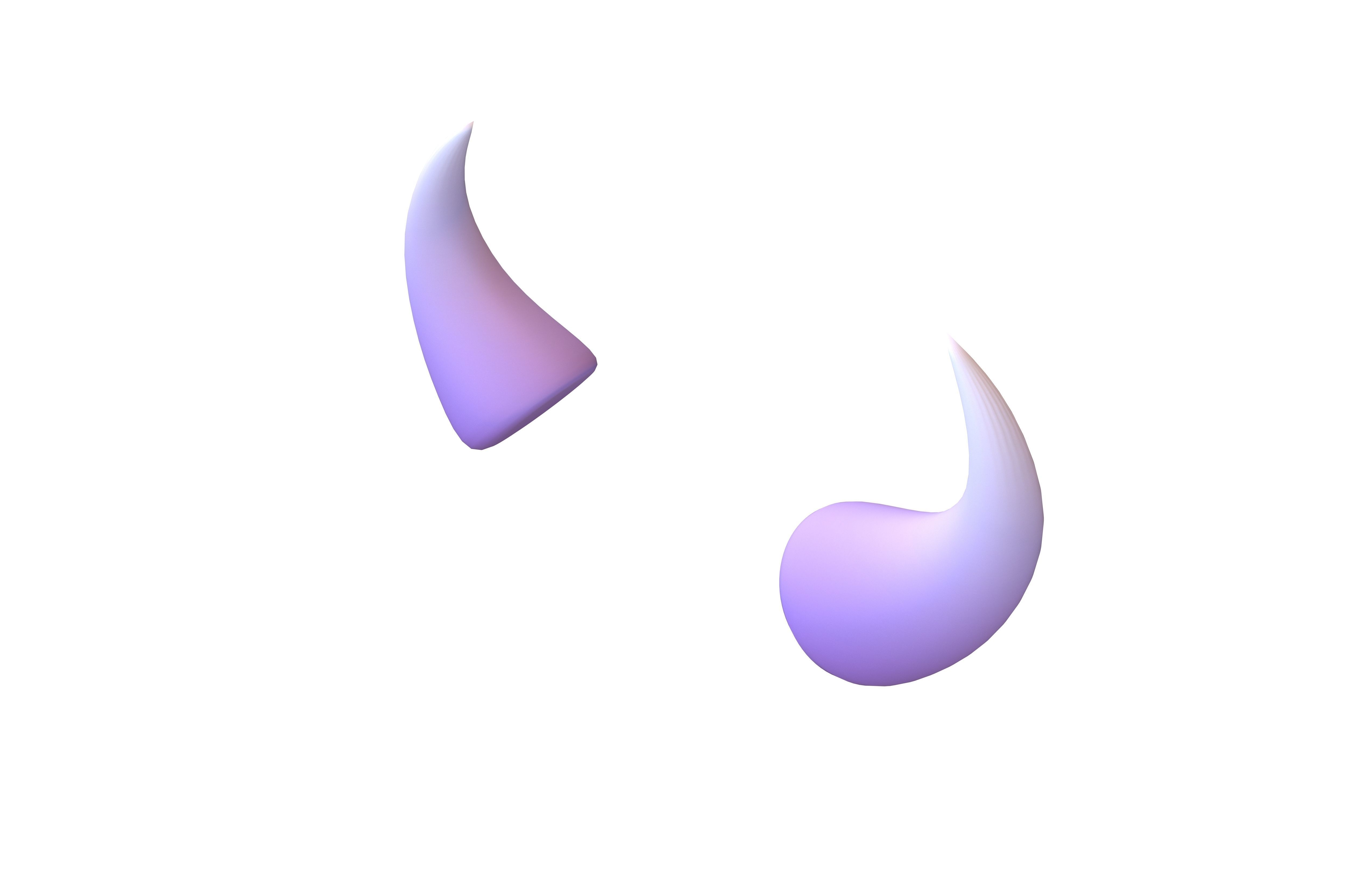 Devil Horn v1 008 Low-poly 3D model_2