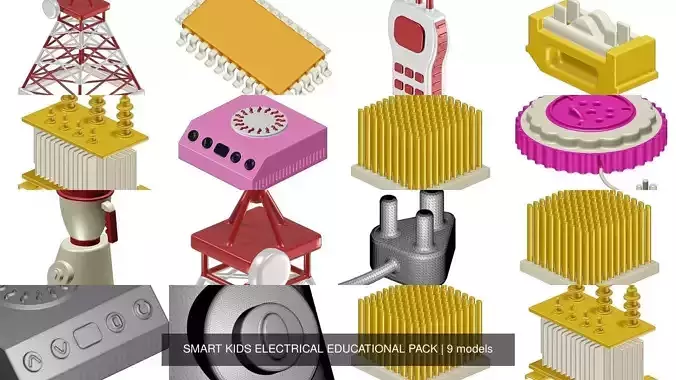 SMART KIDS ELECTRICAL EDUCATIONAL PACK 3D Model Collection