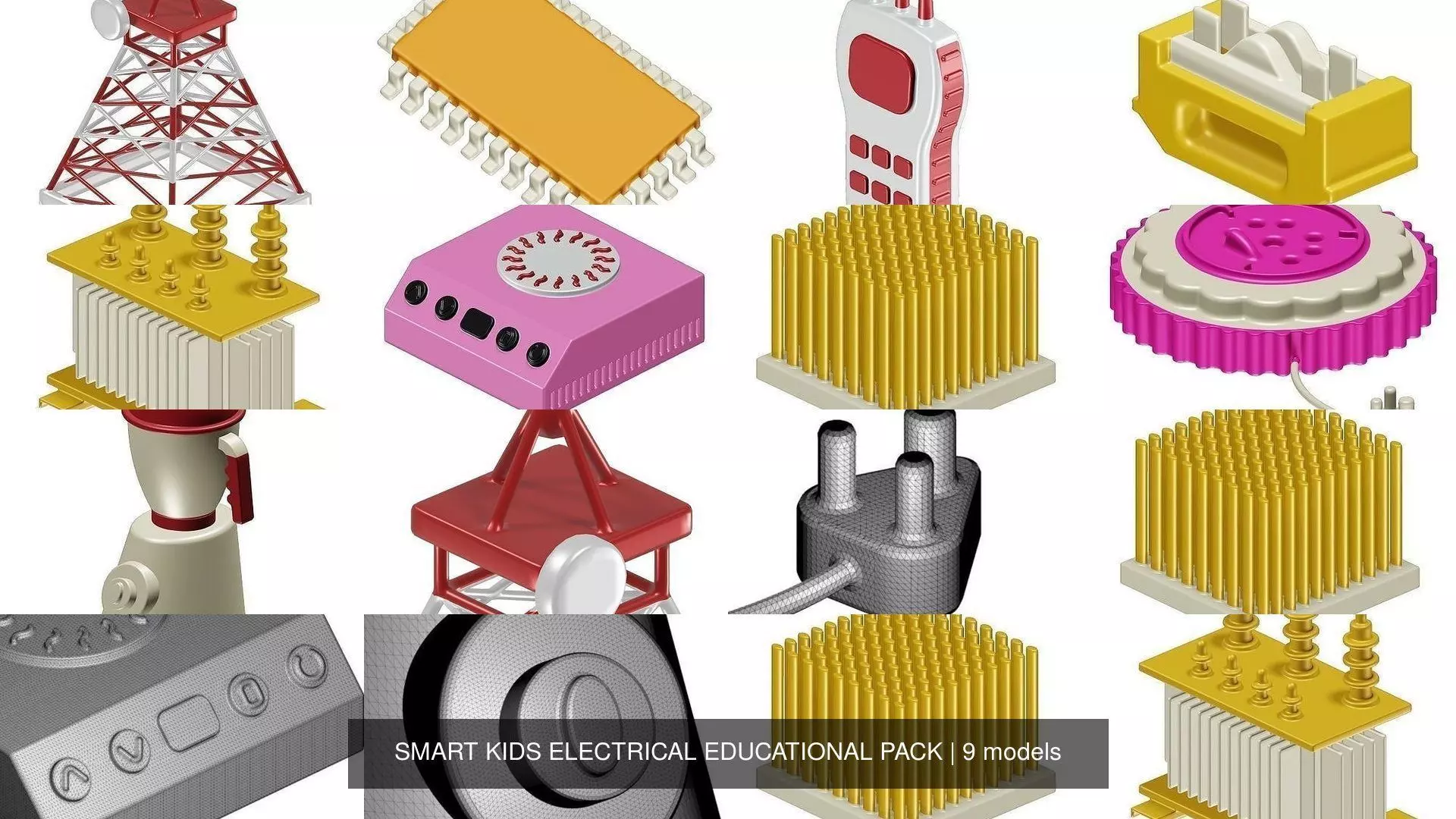 SMART KIDS ELECTRICAL EDUCATIONAL PACK 3D Model Collection_0