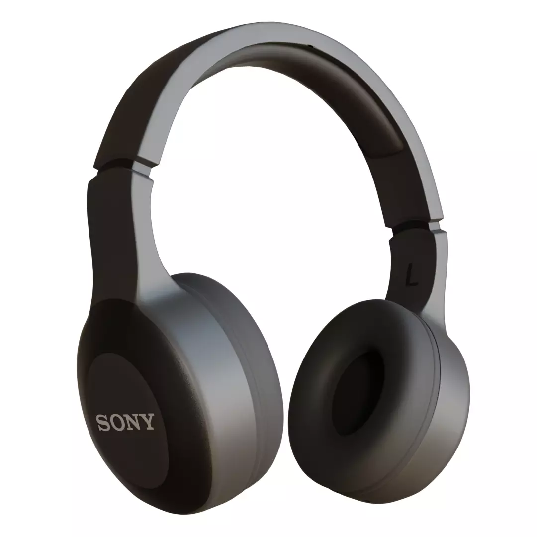 Headphones 3D Model Free low-poly 3D model
