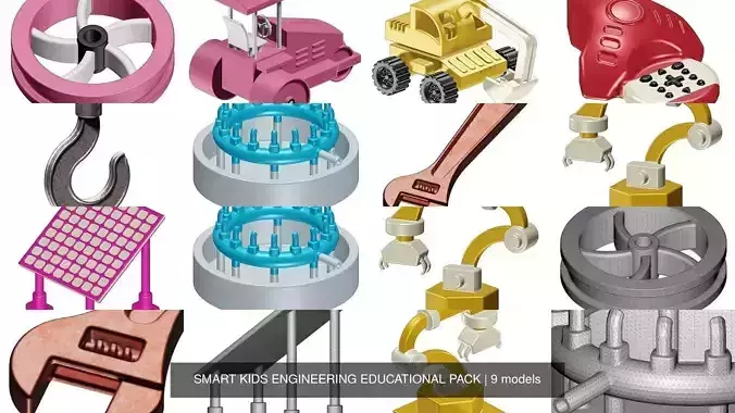 SMART KIDS ENGINEERING EDUCATIONAL PACK 3D Model Collection