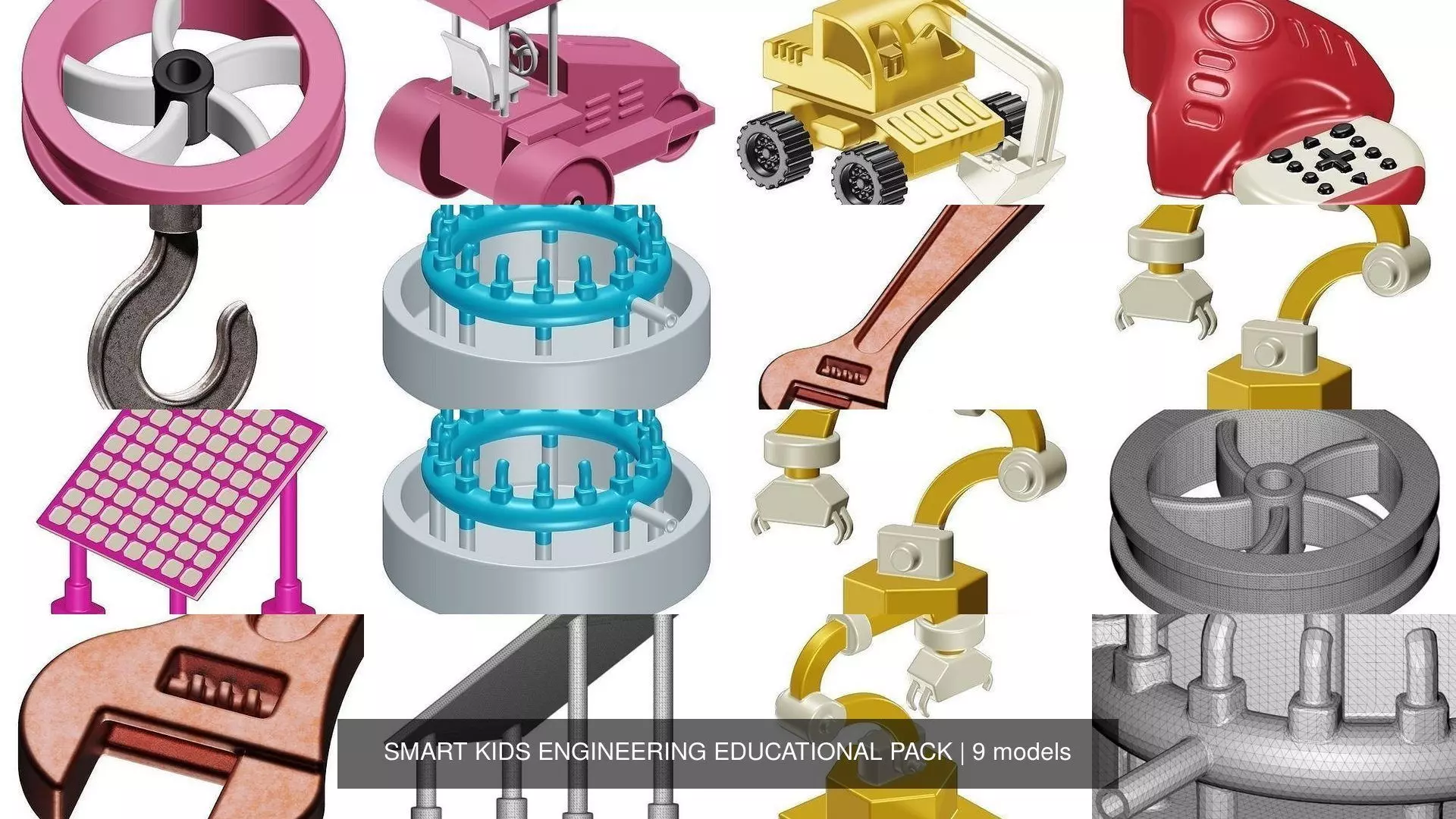 SMART KIDS ENGINEERING EDUCATIONAL PACK 3D Model Collection_0