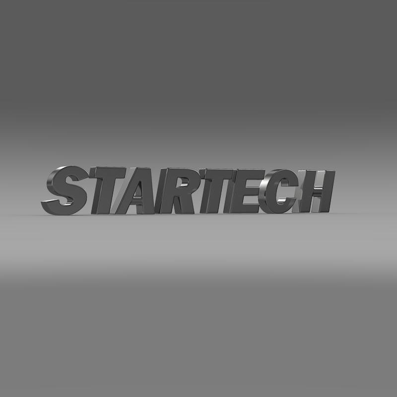 Startech Logo 3D model_1
