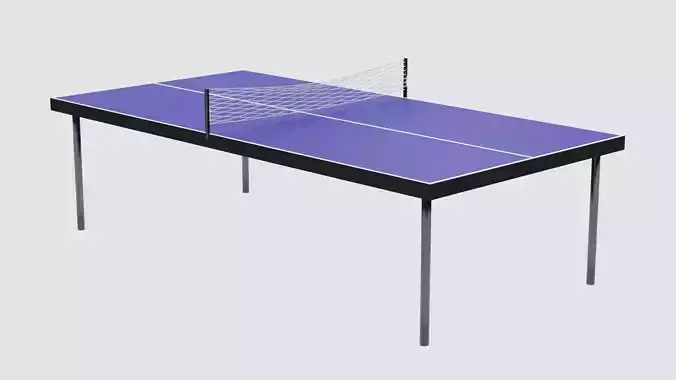 Realistic 3D Ping Pong Table Model Low-poly 3D model