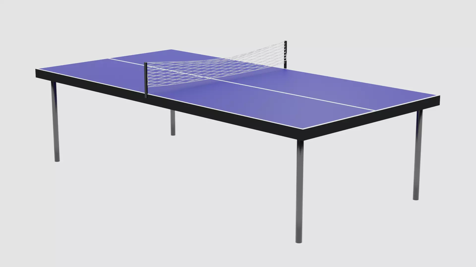 Realistic 3D Ping Pong Table Model Low-poly 3D model_0
