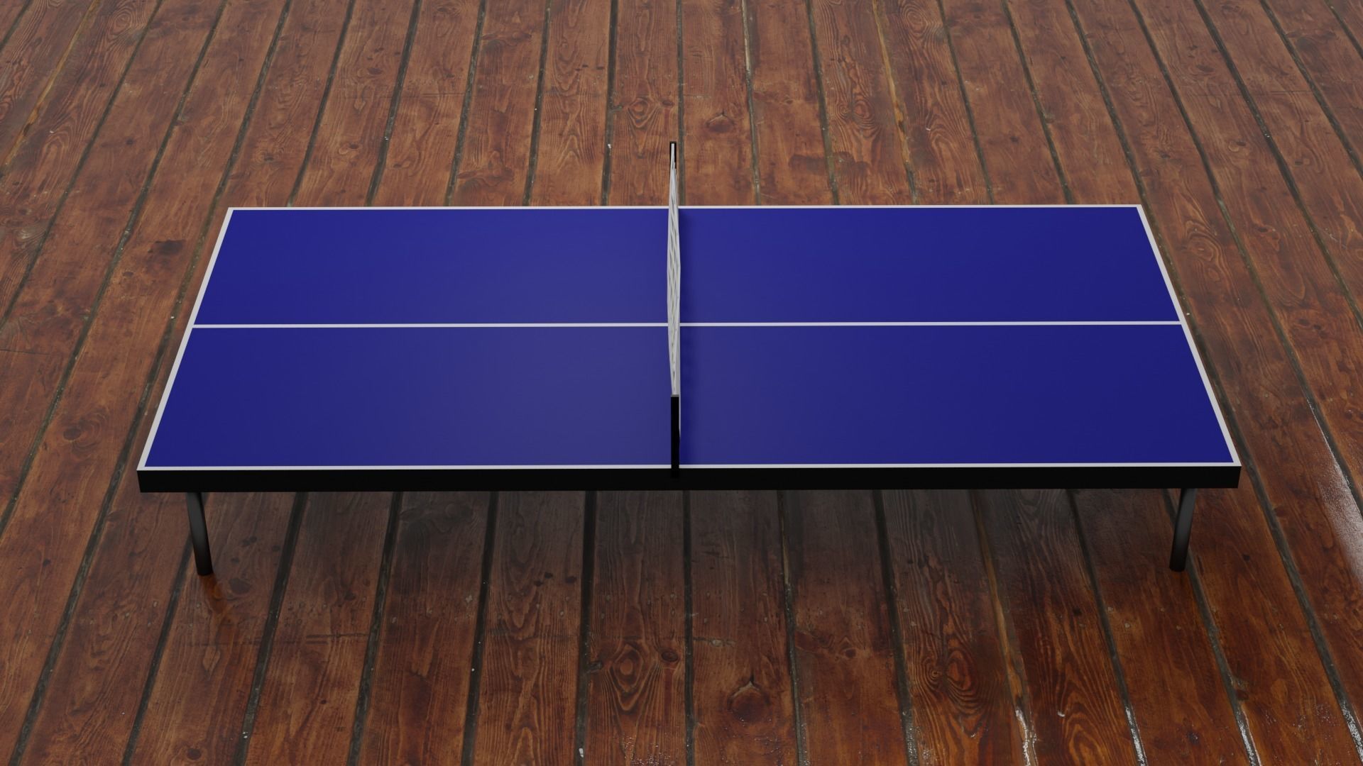 Realistic 3D Ping Pong Table Model Low-poly 3D model_3