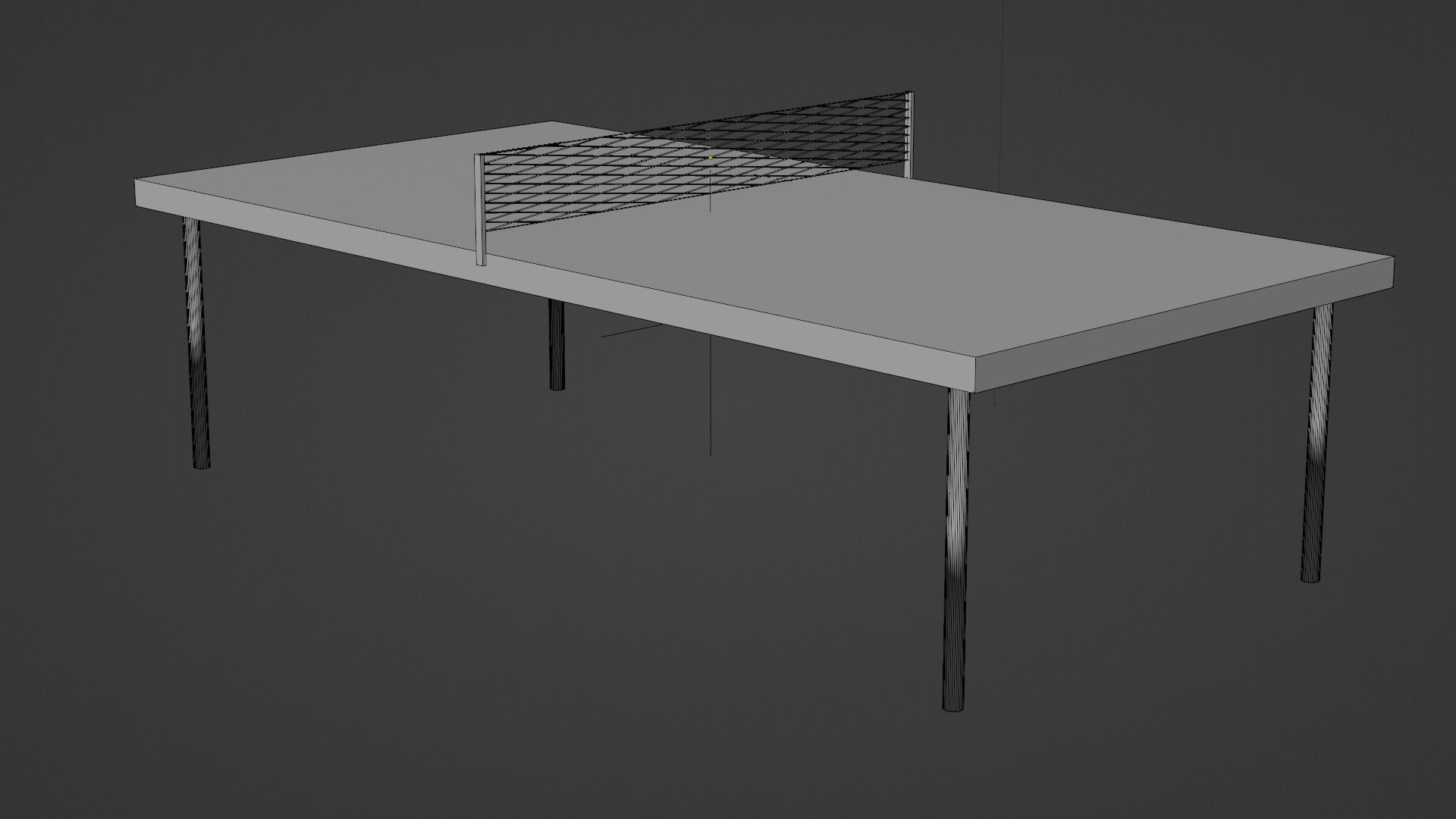 Realistic 3D Ping Pong Table Model Low-poly 3D model_2