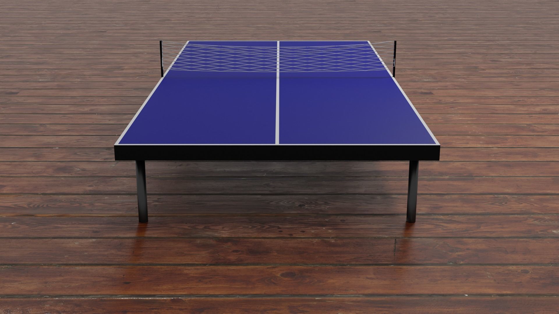 Realistic 3D Ping Pong Table Model Low-poly 3D model_4
