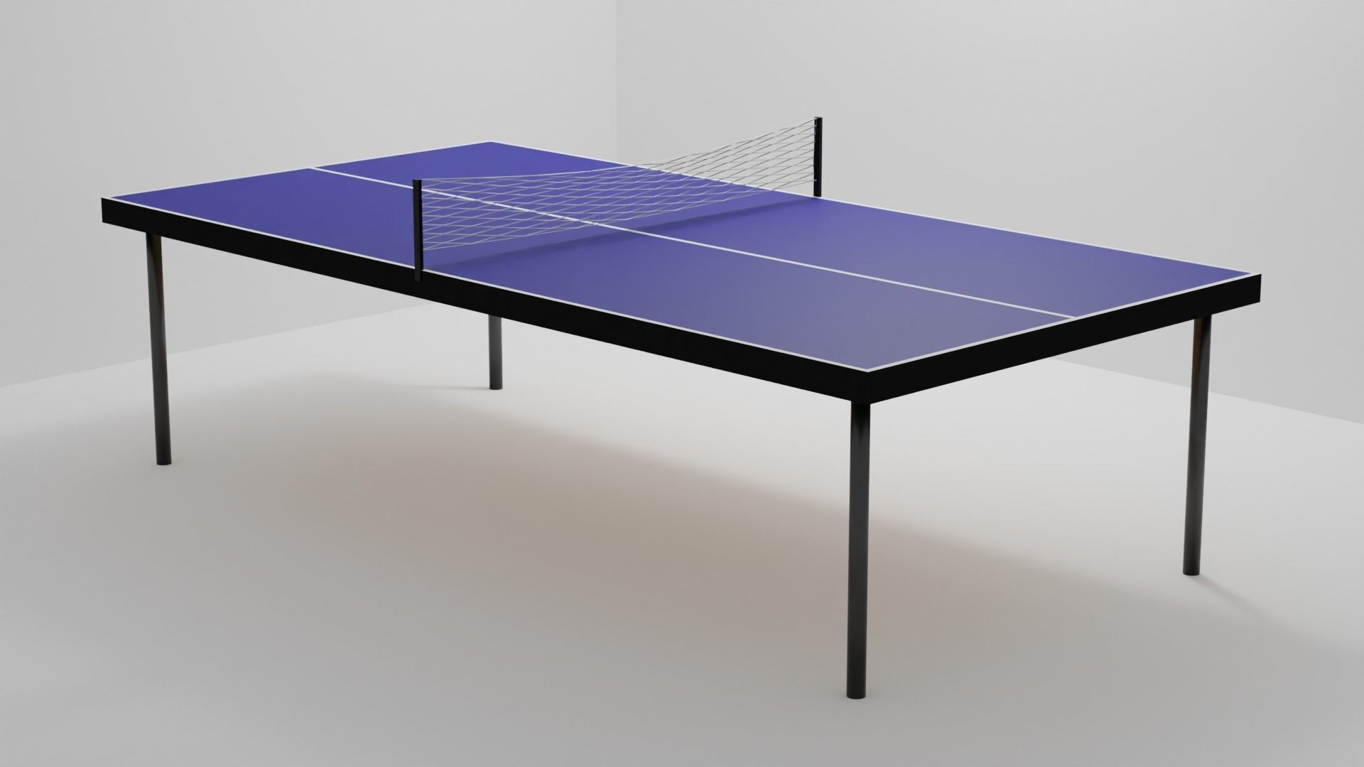 Realistic 3D Ping Pong Table Model Low-poly 3D model_12