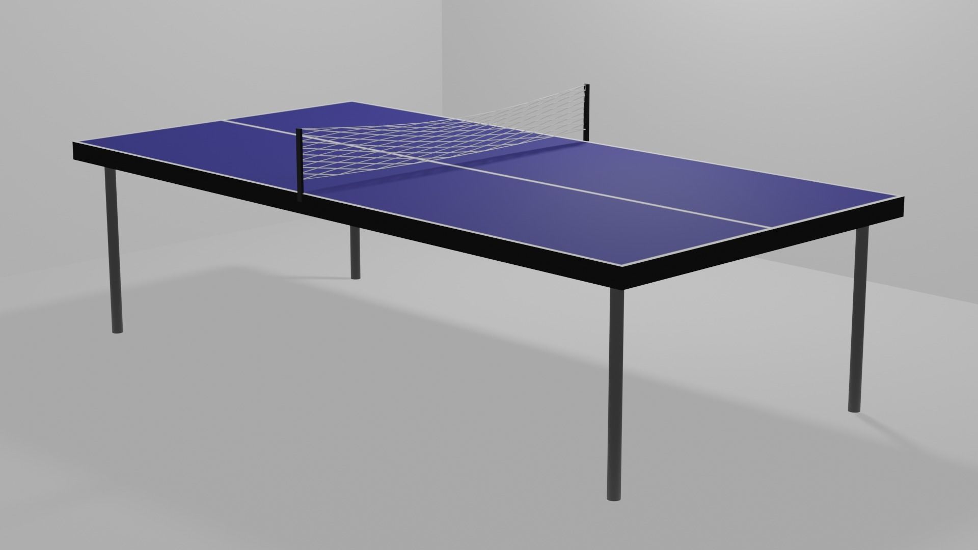 Realistic 3D Ping Pong Table Model Low-poly 3D model_6