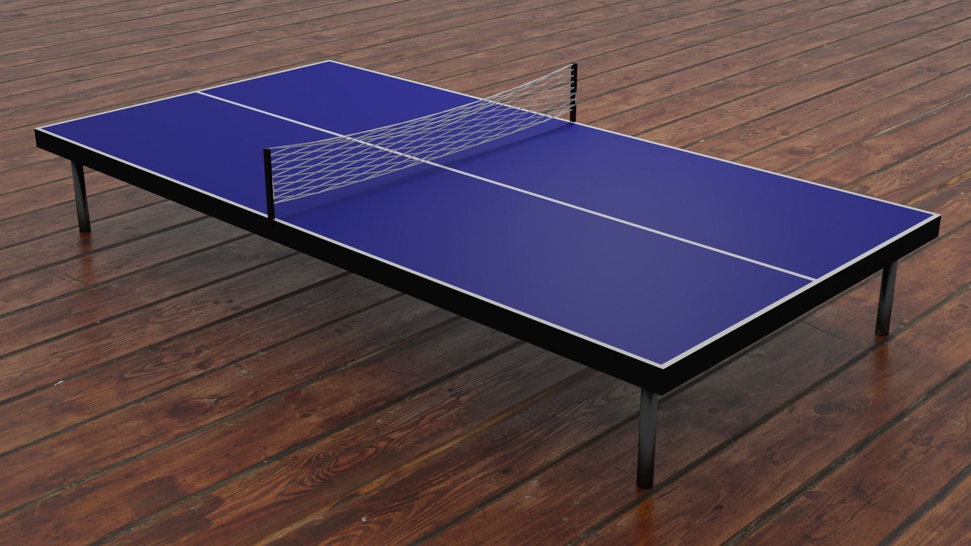 Realistic 3D Ping Pong Table Model Low-poly 3D model_14
