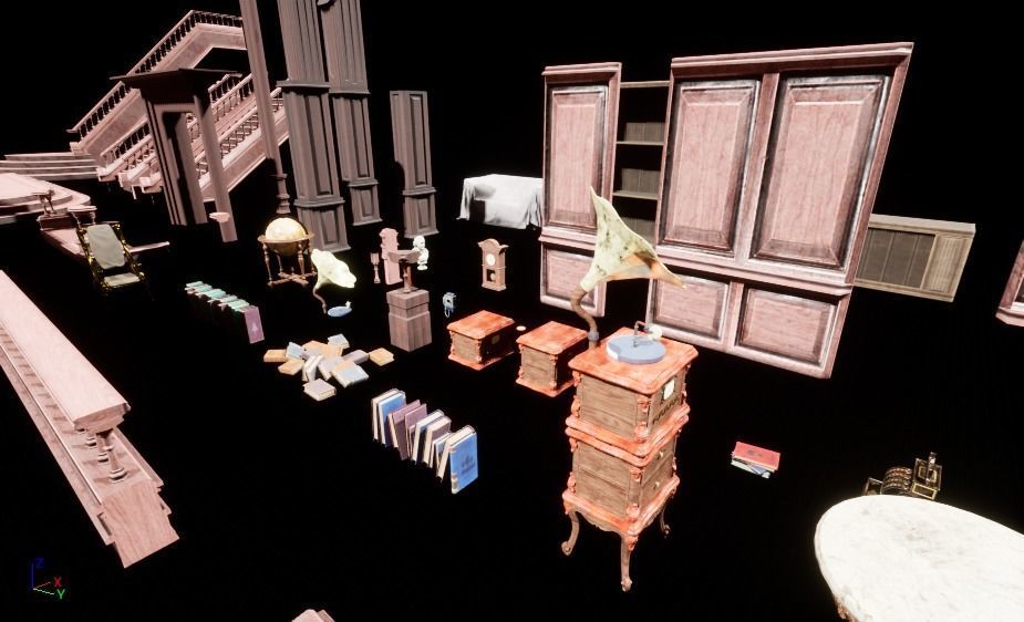 Wood Manor Kit  Low-poly 3D model_5