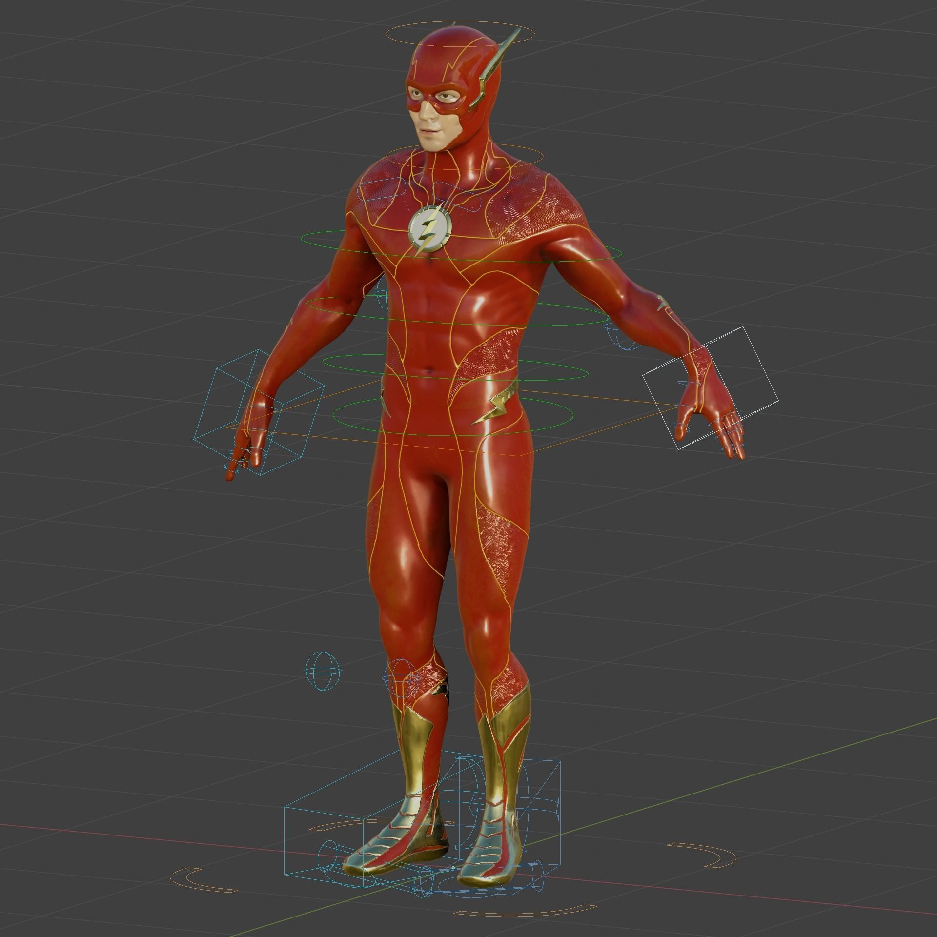 The Flash Low-poly 3D model_3