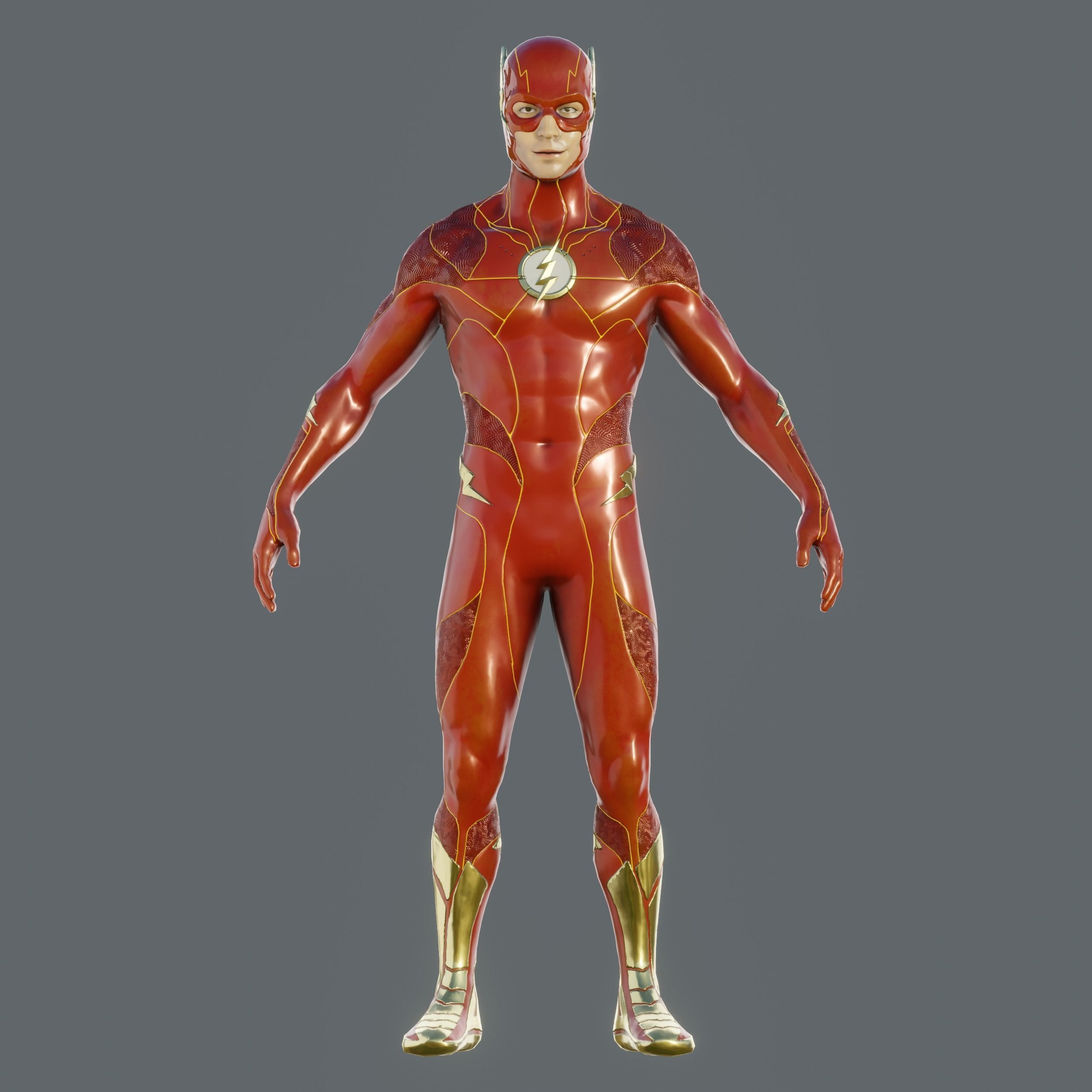 The Flash Low-poly 3D model_8