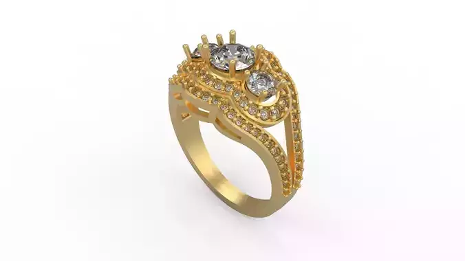 Woman Solitaire Ring 1078