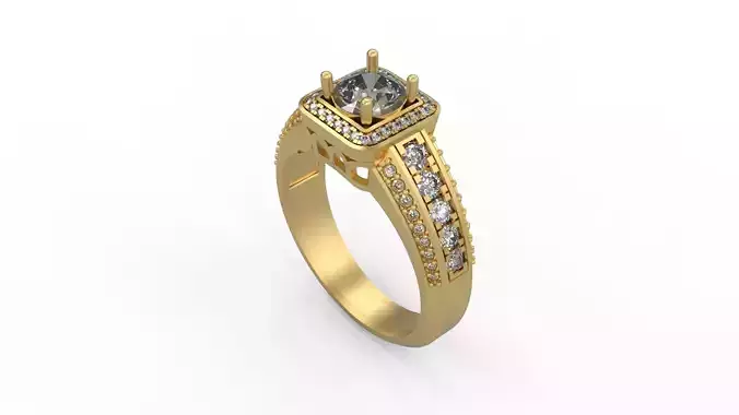 Woman Solitaire Ring 1082