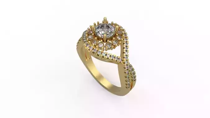Woman Solitaire Ring 1084