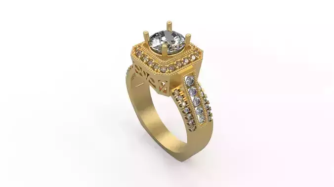 Woman Solitaire Ring 1086