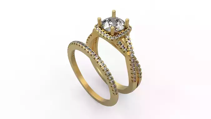 Woman Solitaire Ring 1088