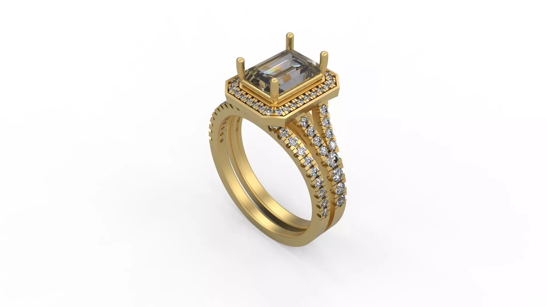 Woman Solitaire Ring 1091 3D print model