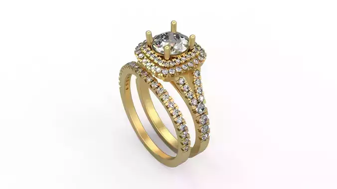 Woman Solitaire Ring 1023