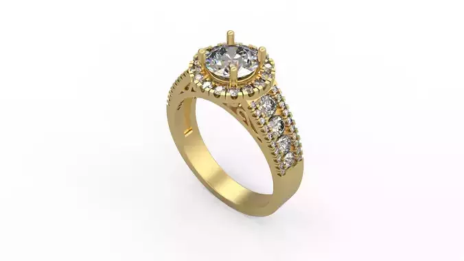 Woman Solitaire Ring 1018