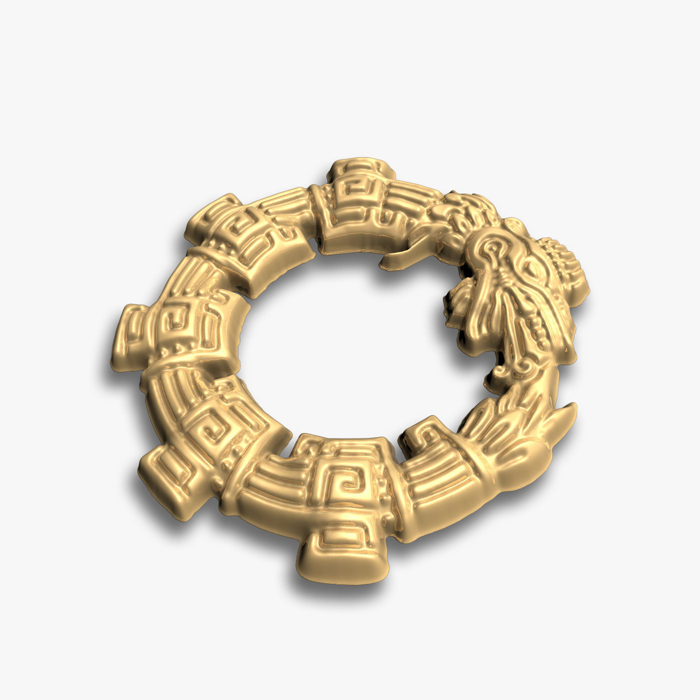 Ancient Griffin Snake dragon without hook 3D print model_6