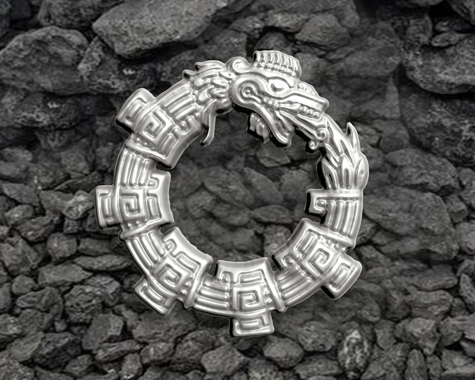 Ancient Griffin Snake dragon without hook 3D print model_3