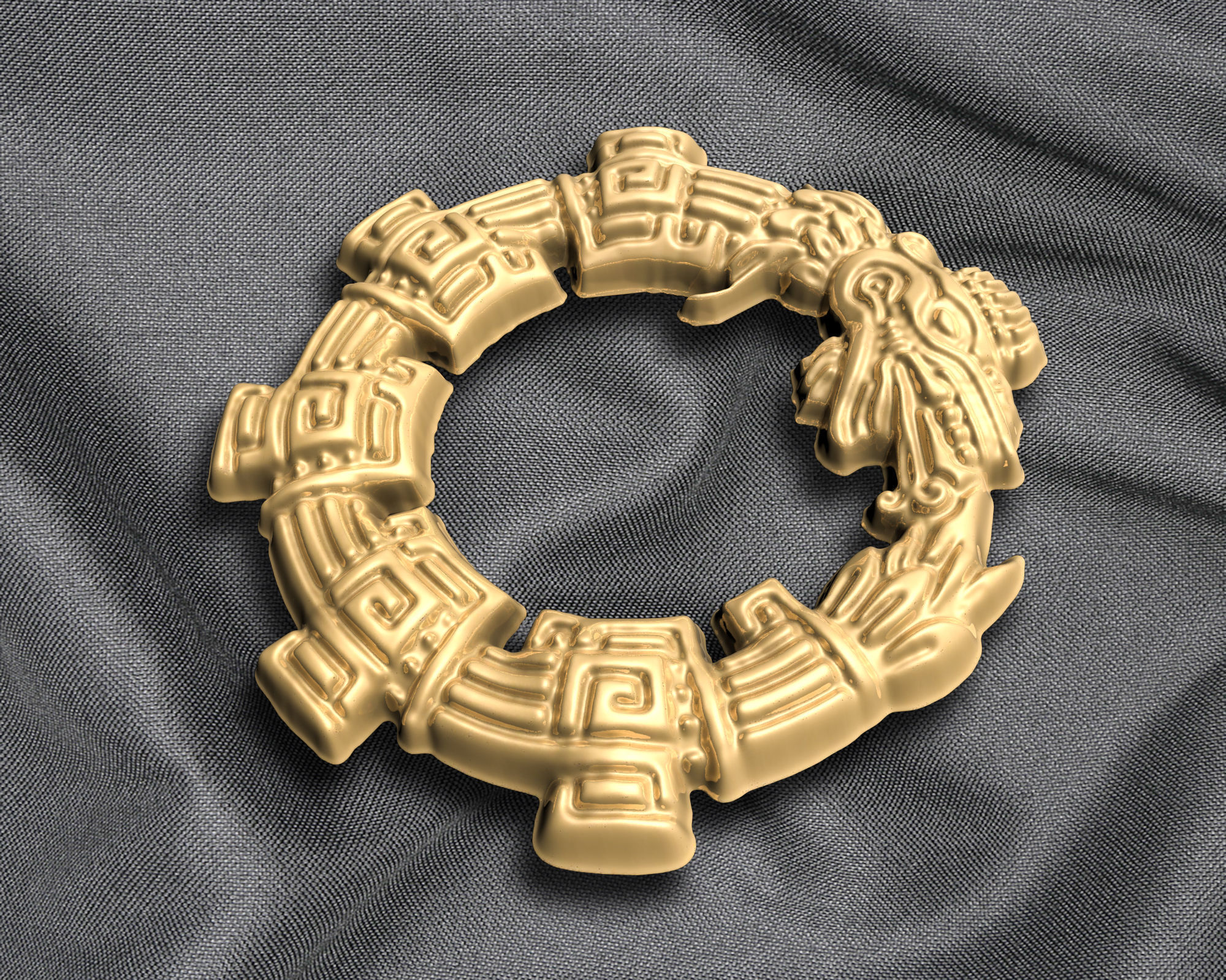 Ancient Griffin Snake dragon without hook 3D print model_2