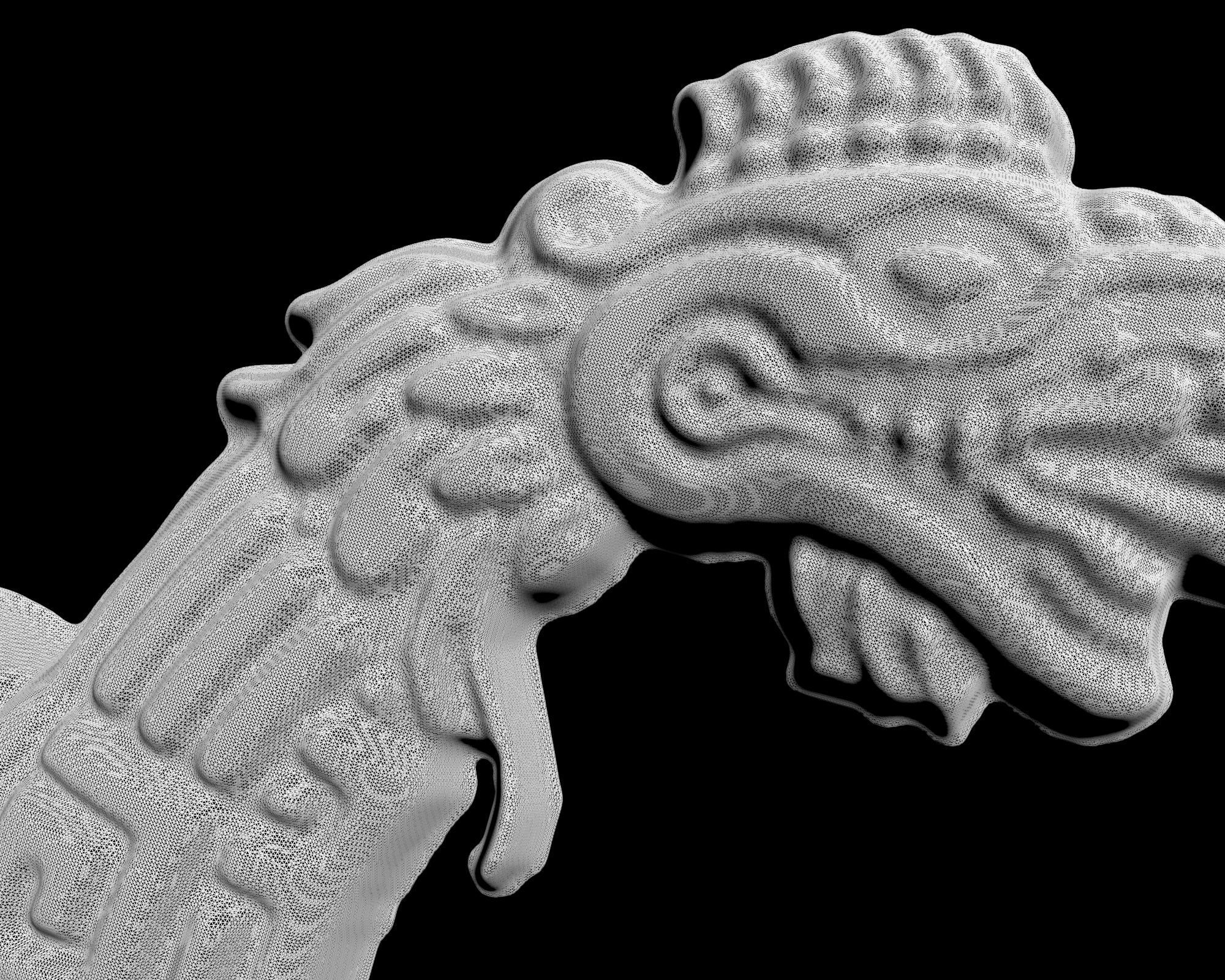 Ancient Griffin Snake dragon without hook 3D print model_8