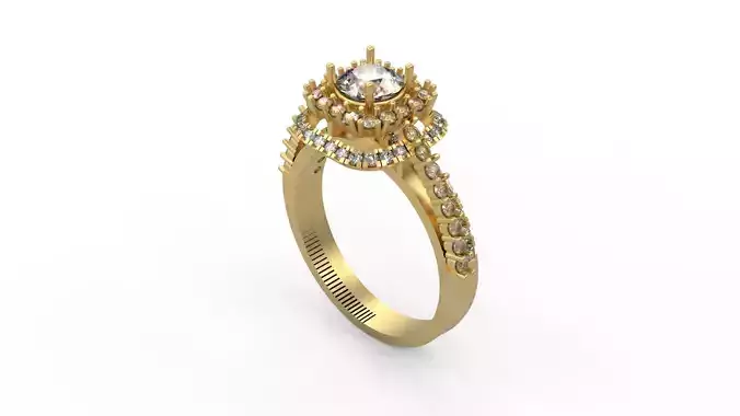 Woman Solitaire Ring 1014