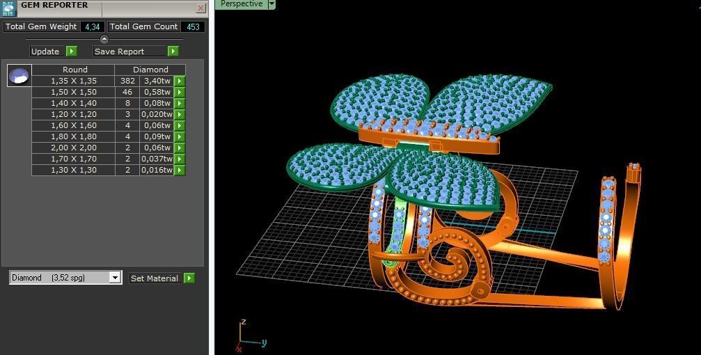 Butterfly ring with movable wings Model 3916 3D print model_11