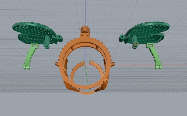 Butterfly ring with movable wings Model 3916 3D print model_4