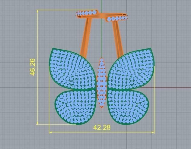 Butterfly ring with movable wings Model 3916 3D print model_8
